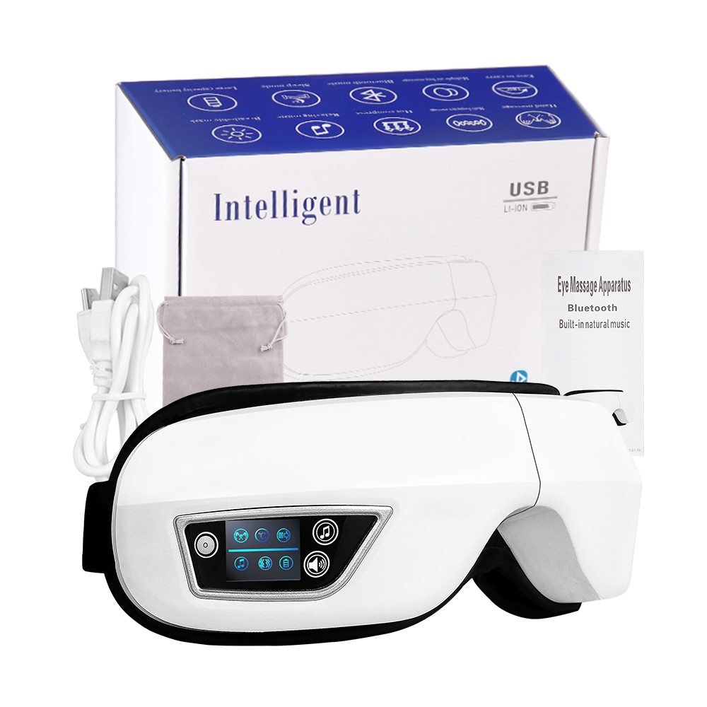Light Therapy Glasses - 전기 눈 마사지기 블루투스 음악 공기압