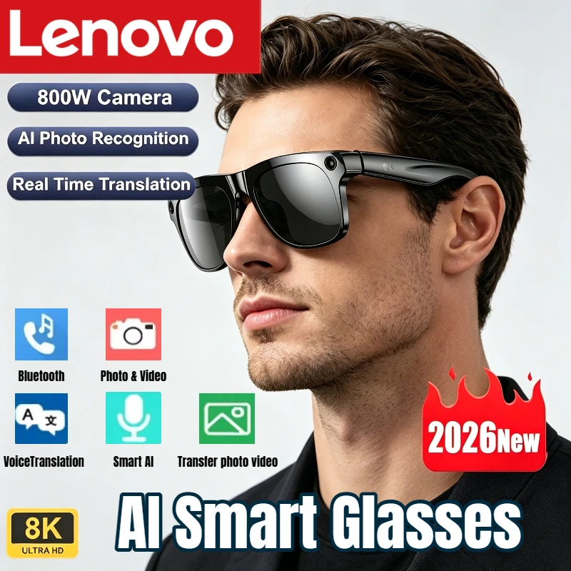 Smart Glasses Lens - 레노버 AI 스마트 안경 8K HD