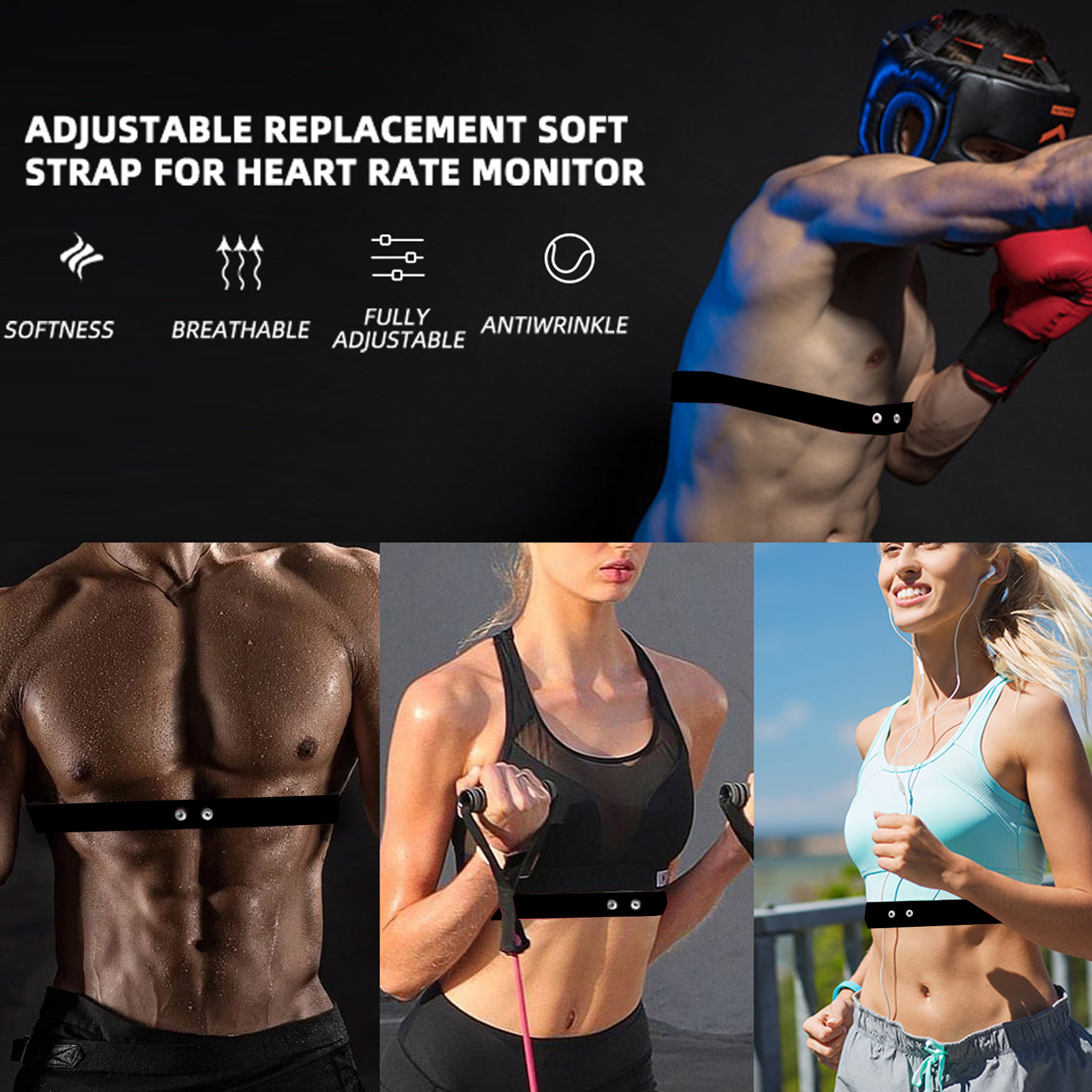 FITCENT 심박수 모니터 교체 가슴 스트랩, MYZ - Breath Rate Monitor 리뷰 및 가격