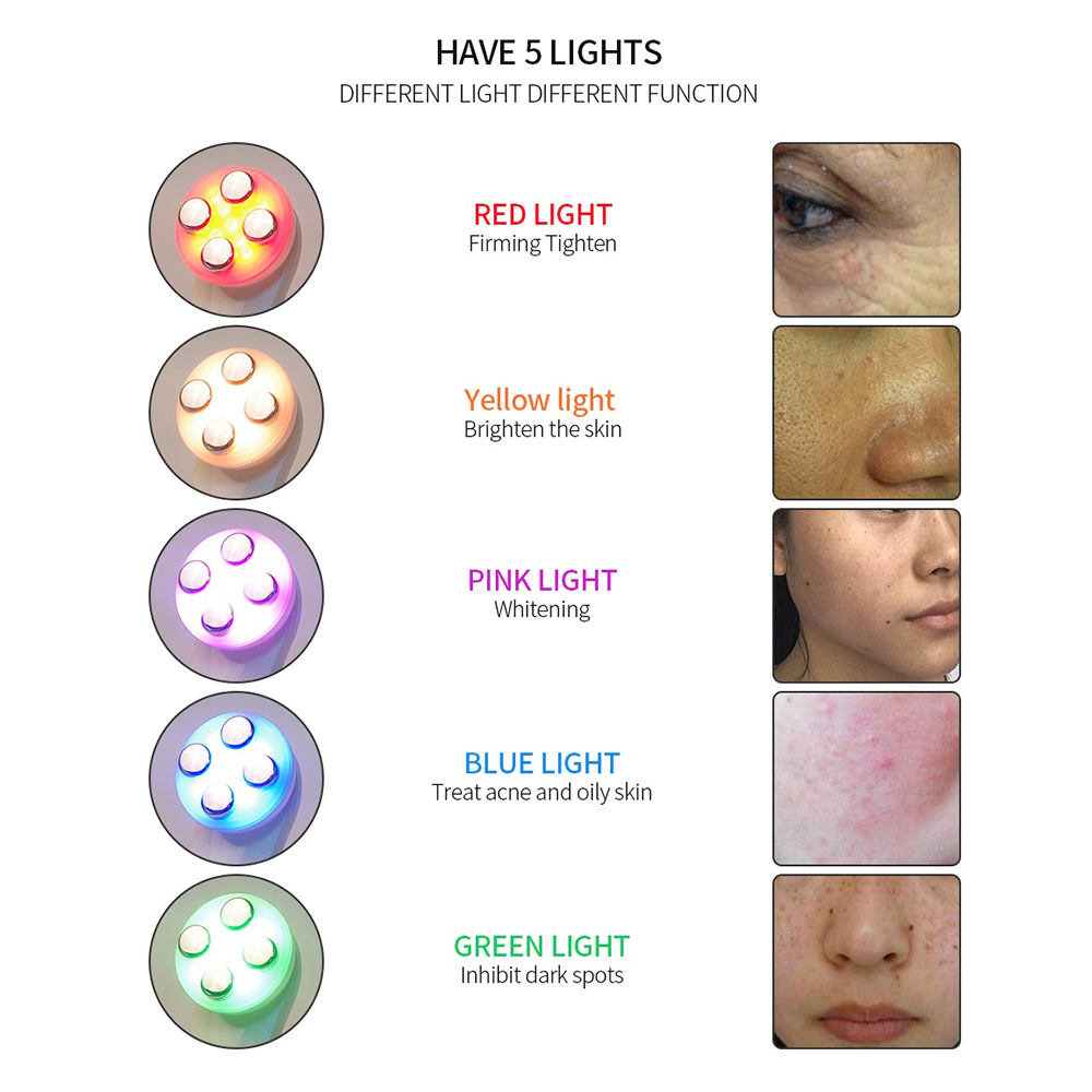 5 in 1 홈 페이셜 뷰티 디바이스 메조테라피 일렉트 - Galvanic Skin Sensor 리뷰 및 가격