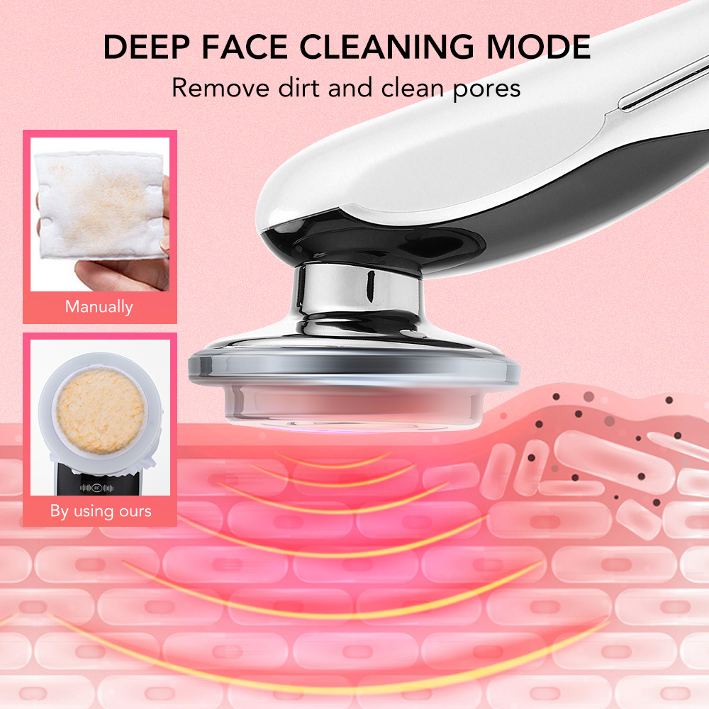 얼굴 메조테라피 전기 천공 RF 무선 주파수 LED 광 - Galvanic Skin Sensor 리뷰 및 가격